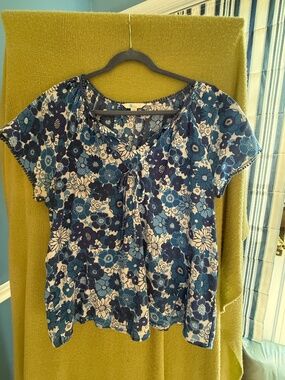 Boden short sleeve peasant shirt - Size 14